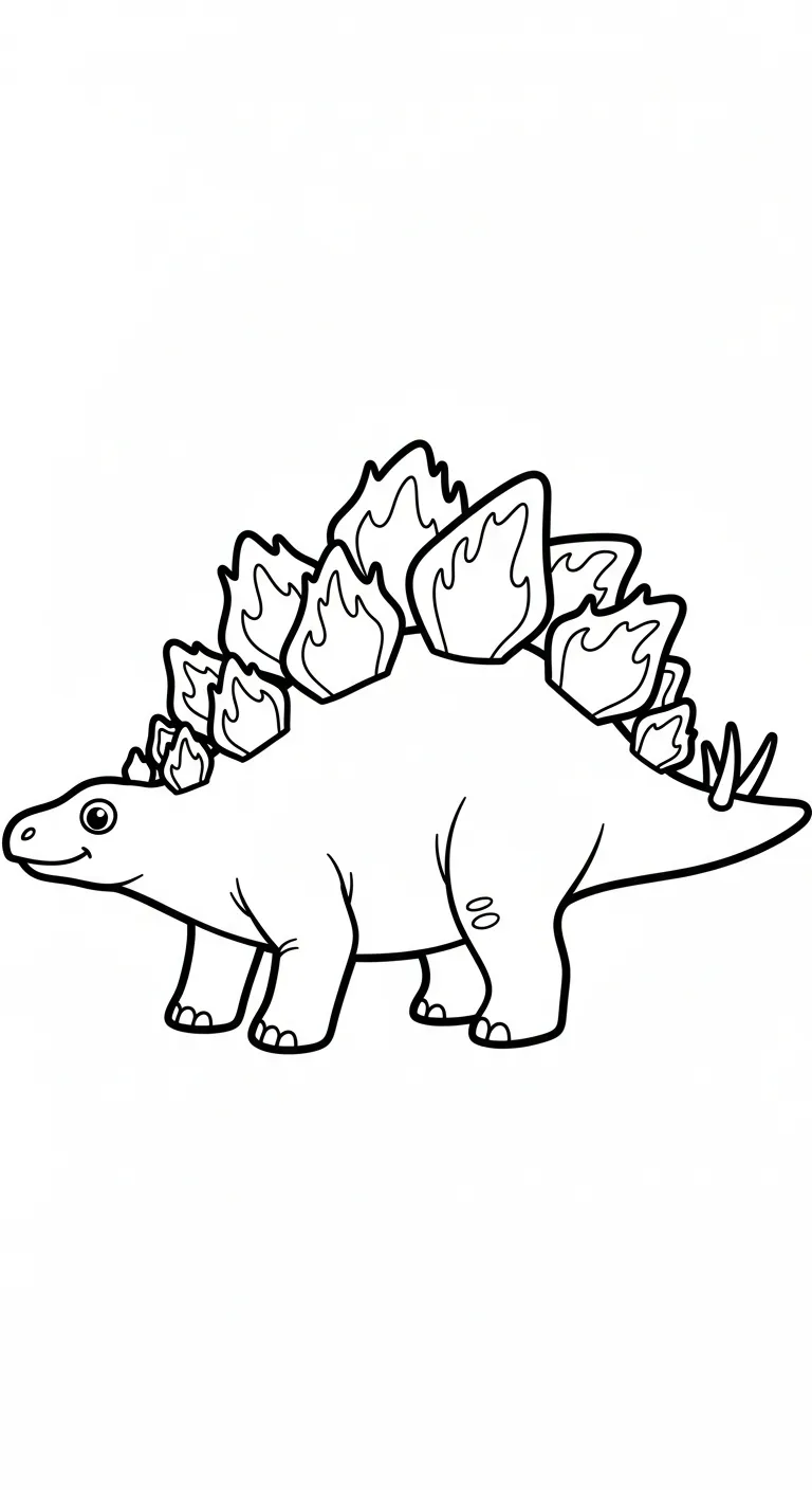 coloriage Stegosaurus pour enfant de 4 ans 2