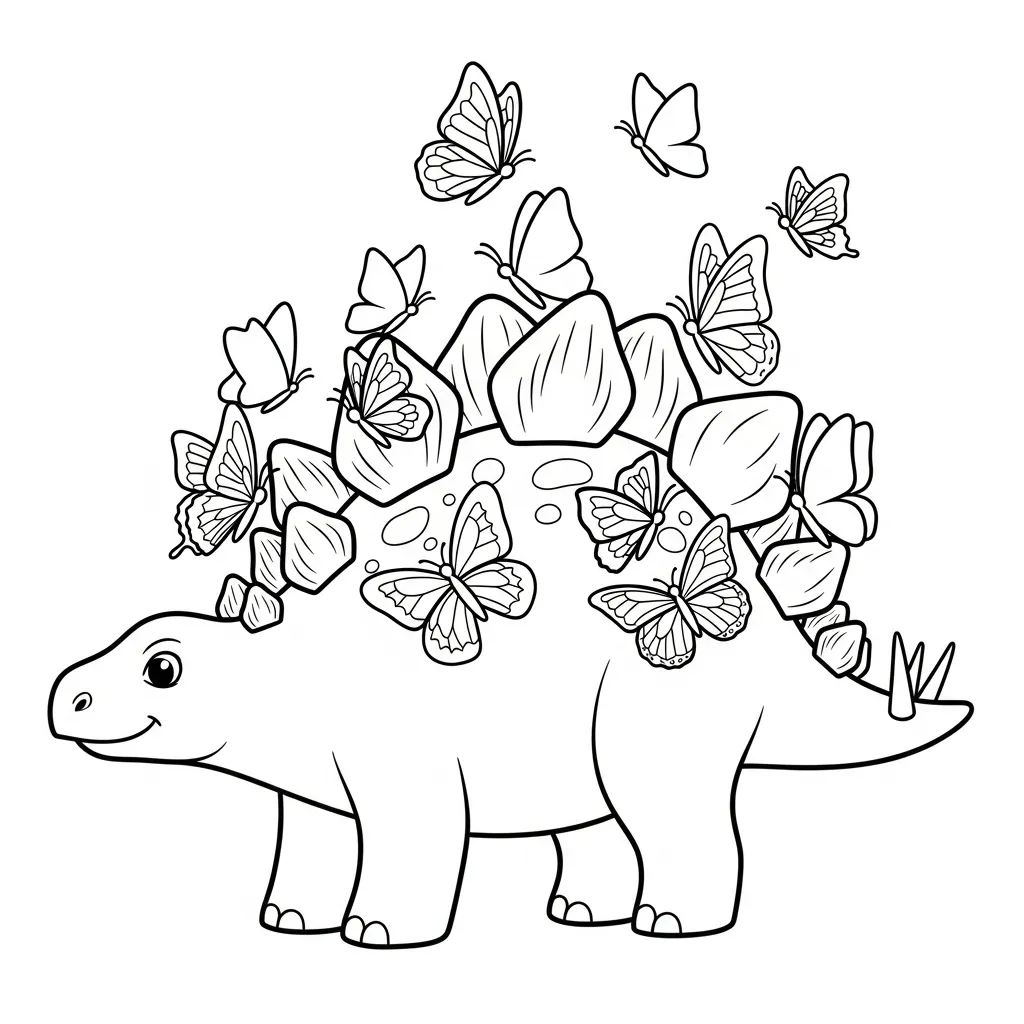 coloriage Stegosaurus à imprimer pdf gratuit