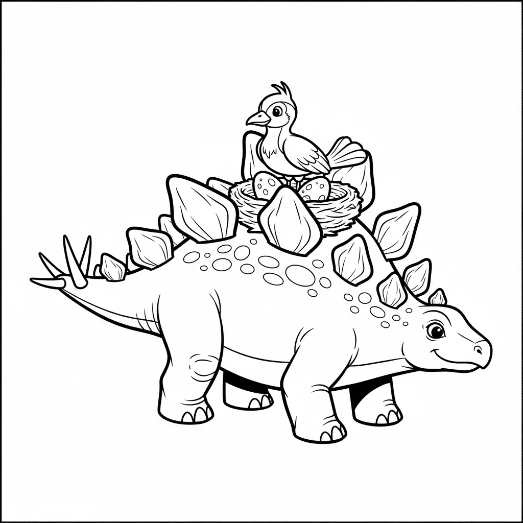 coloriage Stegosaurus gratuit à imprimer