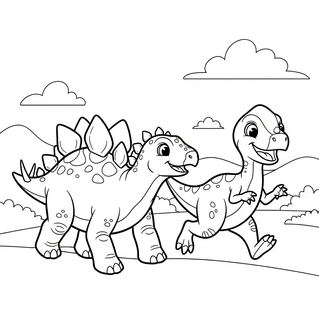 coloriage Stegosaurus pour enfant gratuit