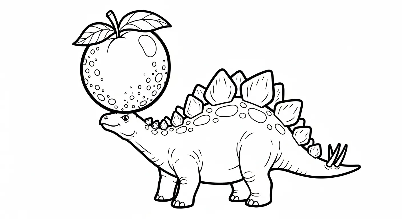 coloriage Stegosaurus et dessin a imprimer