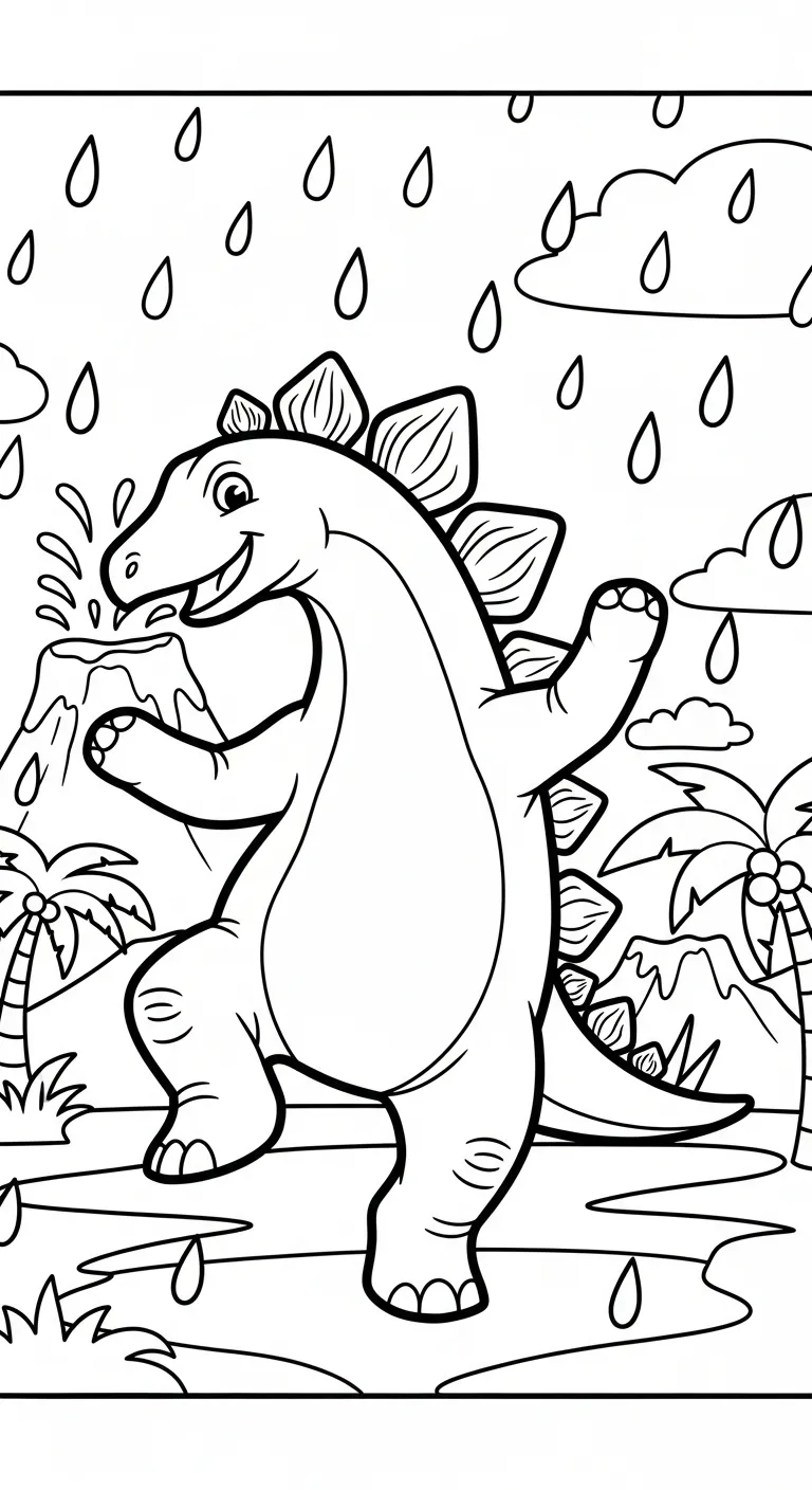 coloriage Stegosaurus de pour enfants