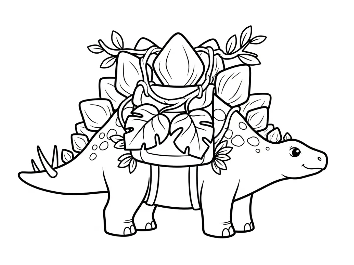 coloriage Stegosaurus gratuit a imprimer