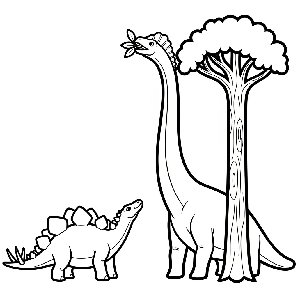 coloriage Stegosaurus pour enfant de 2 ans 2