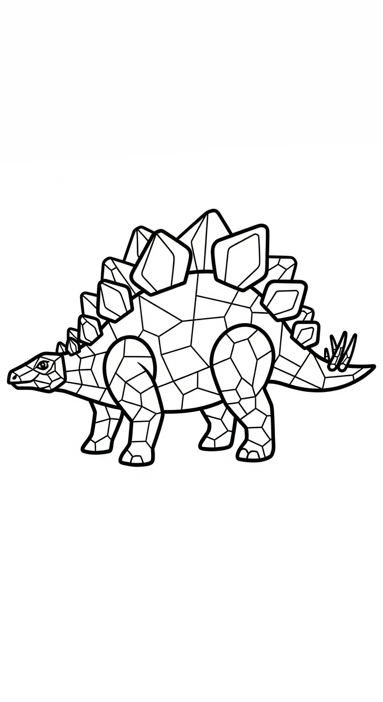 coloriage Stegosaurus à imprimer pour enfant de 10 ans