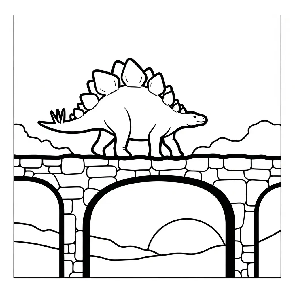coloriage Stegosaurus pour enfants a imprimer 1