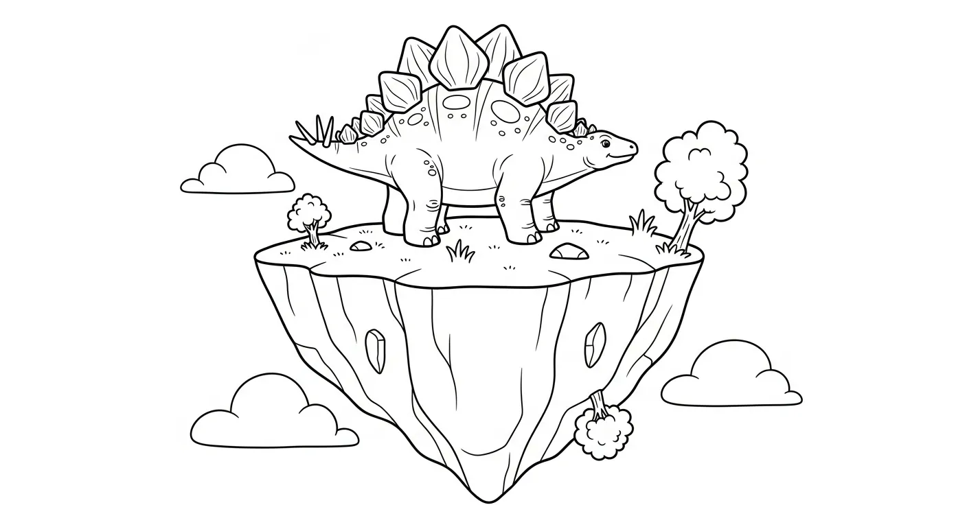 imprimer coloriage Stegosaurus gratuit 1