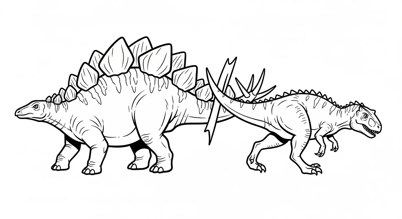 coloriage Stegosaurus à imprimer pdf gratuit 2