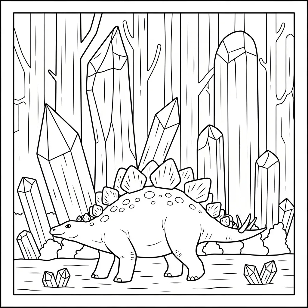 coloriage Stegosaurus pour enfant a imprimer gratuit 2