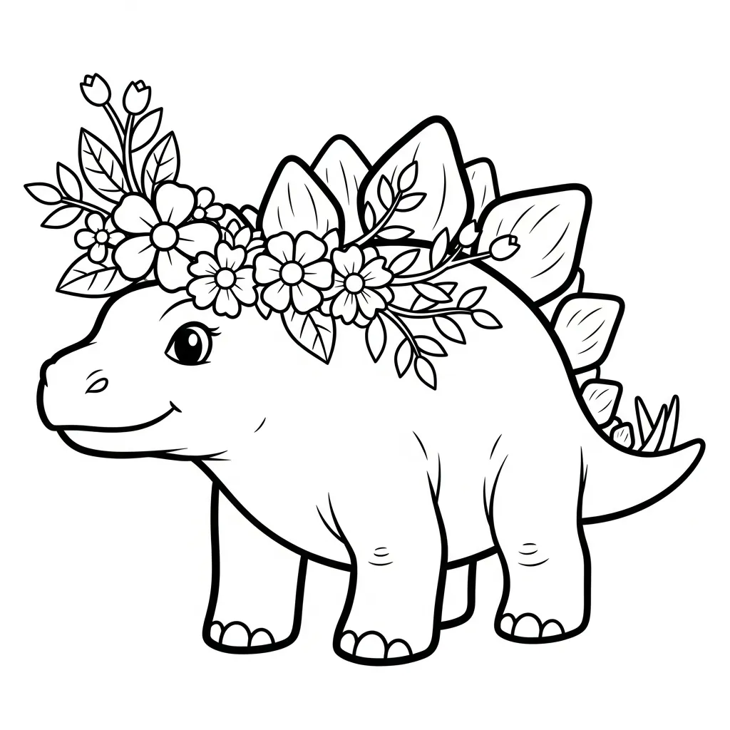 coloriage Stegosaurus pour enfants à télécharger