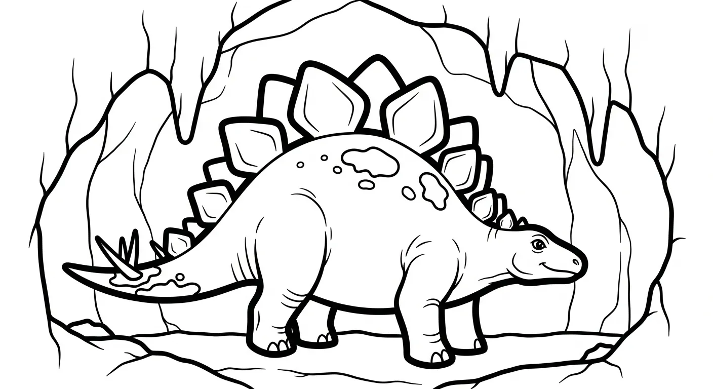 coloriage Stegosaurus de pour enfants 1