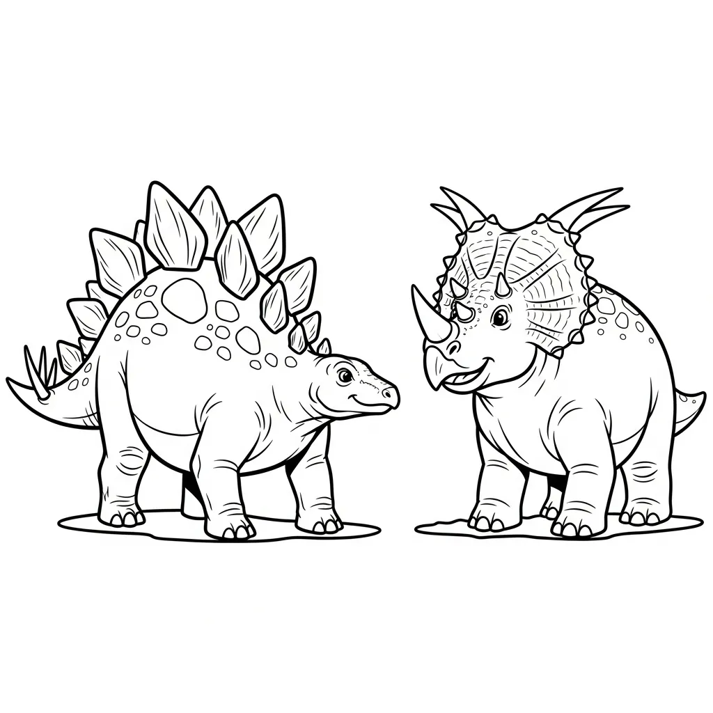 coloriage Stegosaurus pour enfant de 8 ans 1