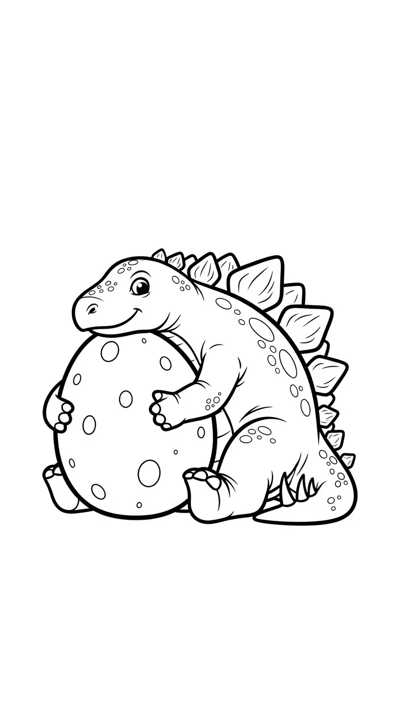 coloriage Stegosaurus pour bebe a imprimer