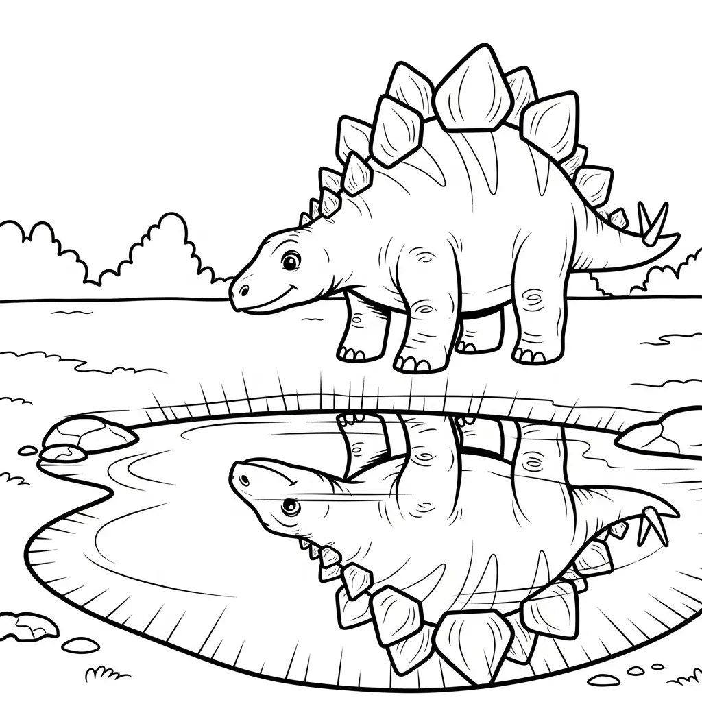coloriage Stegosaurus à imprimer pour enfants 2