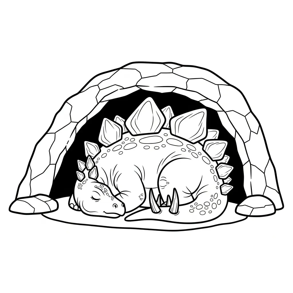 coloriage Stegosaurus pour enfants à imprimer 1