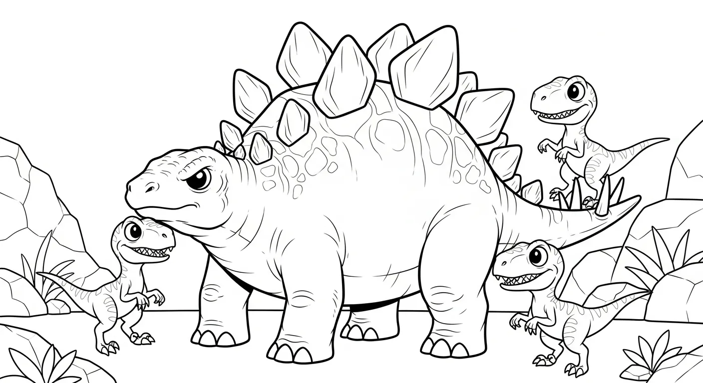coloriage Stegosaurus pour enfant