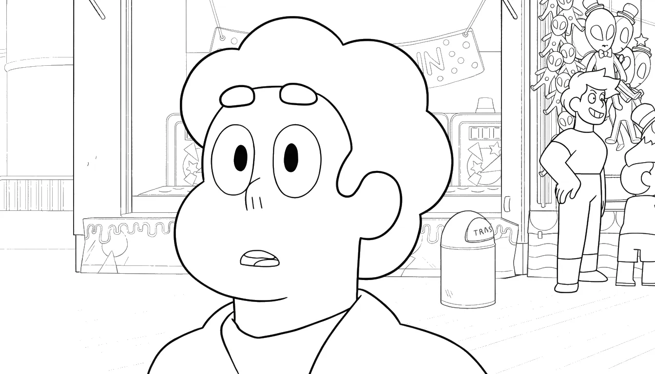 coloriage Steven Universe pour enfant de 3 ans