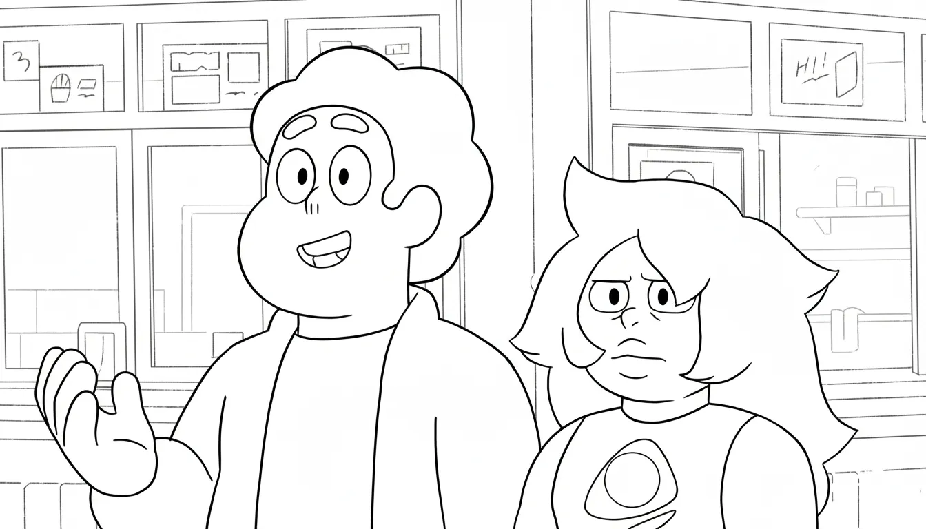 coloriage Steven Universe et découpage à imprimer