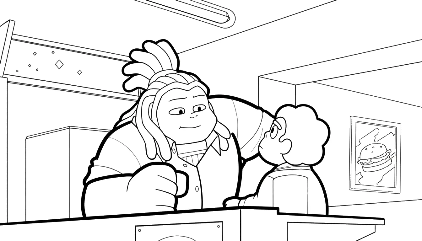 coloriage Steven Universe à imprimer pour enfant de 9 ans