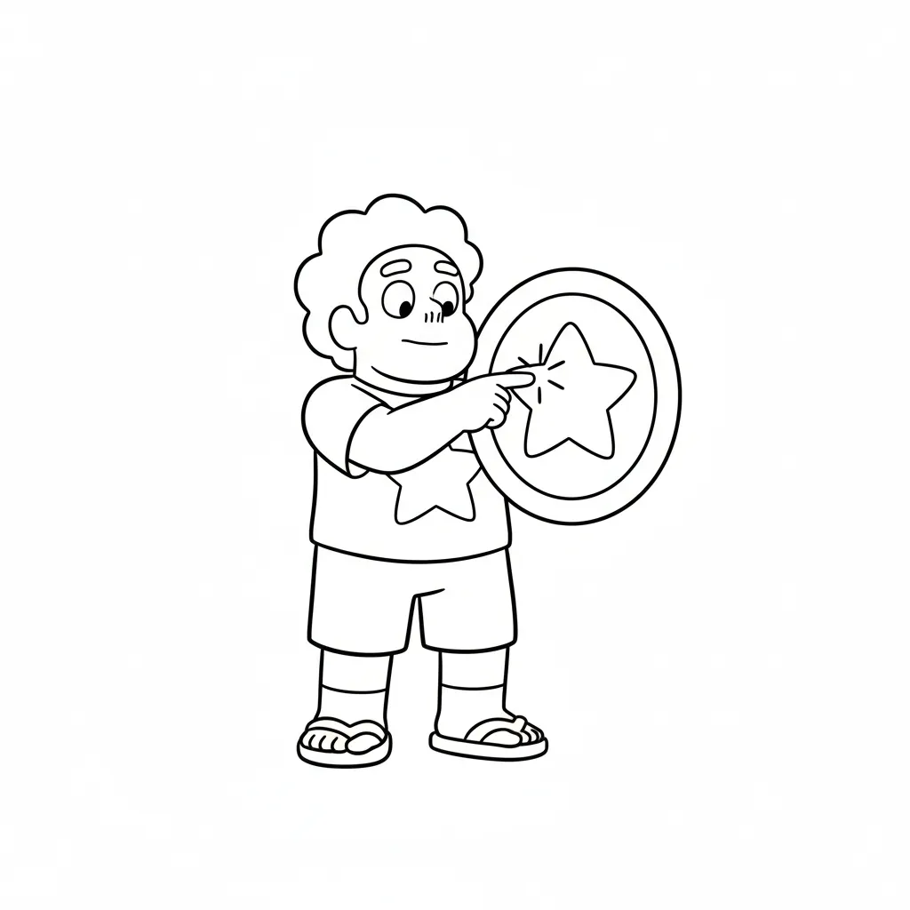 coloriage Steven Universe pour enfant de 2 ans