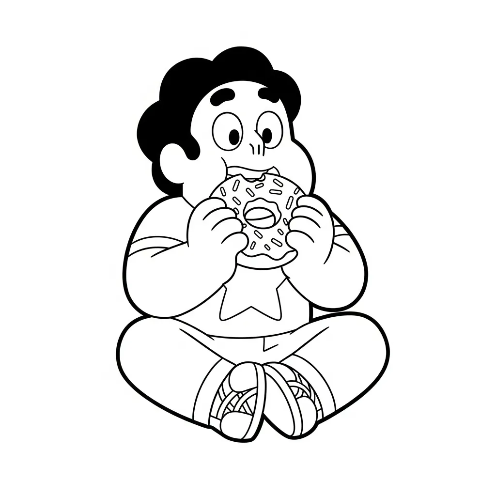 coloriage Steven Universe à imprimer kawaii