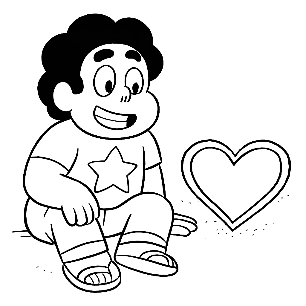 coloriage Steven Universe pour enfant de 6 ans