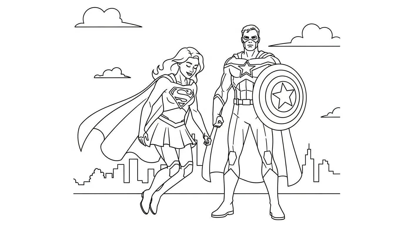coloriage Supergirl à imprimer pdf