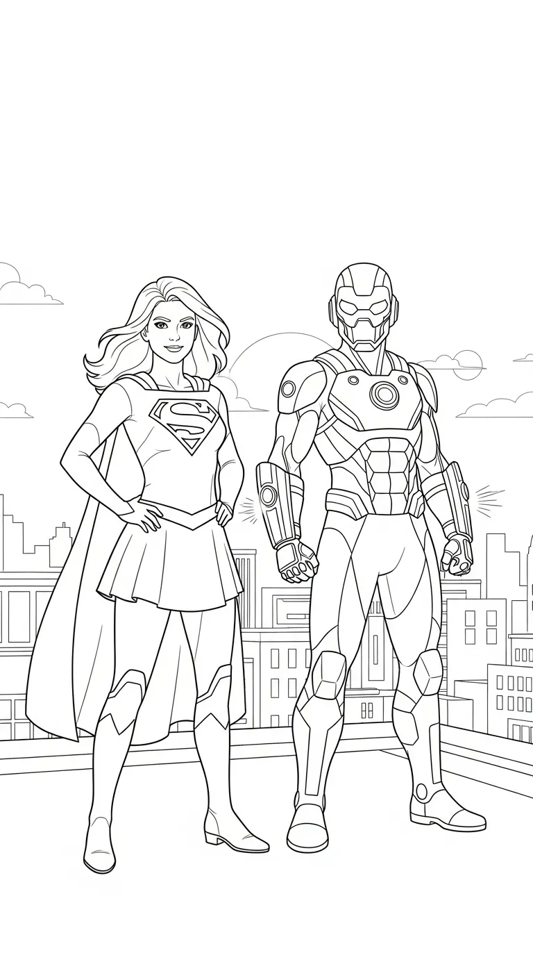 coloriage Supergirl de pour enfants