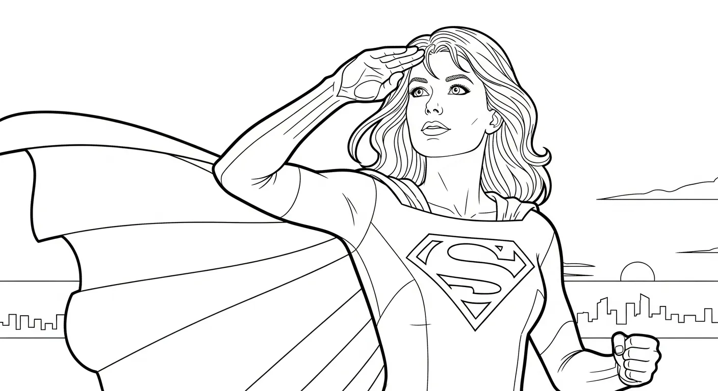 coloriage Supergirl à imprimer pdf gratuit