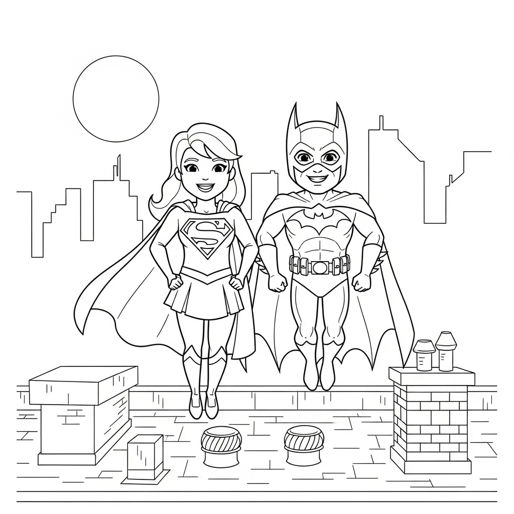 coloriage Supergirl gratuit en ligne