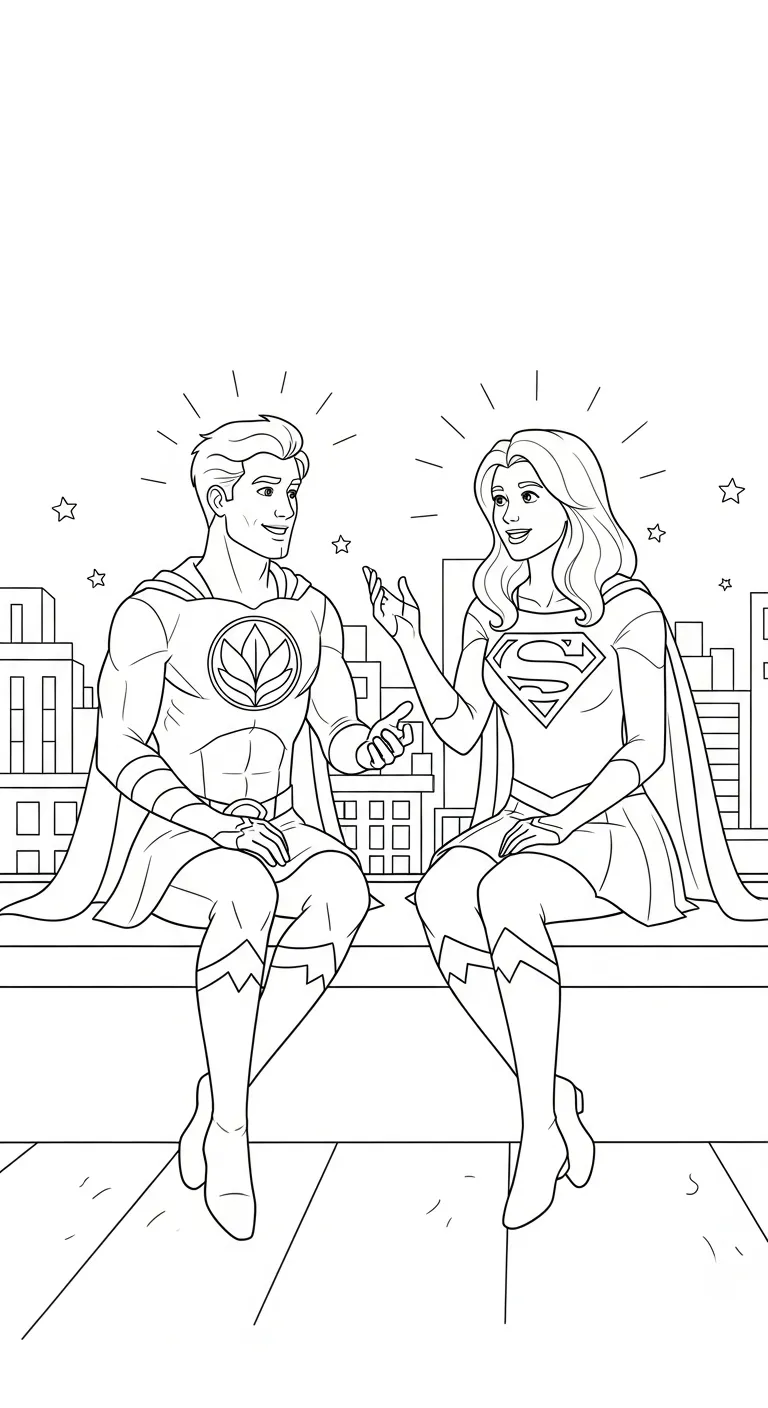 coloriage Supergirl pour enfants a imprimer 2