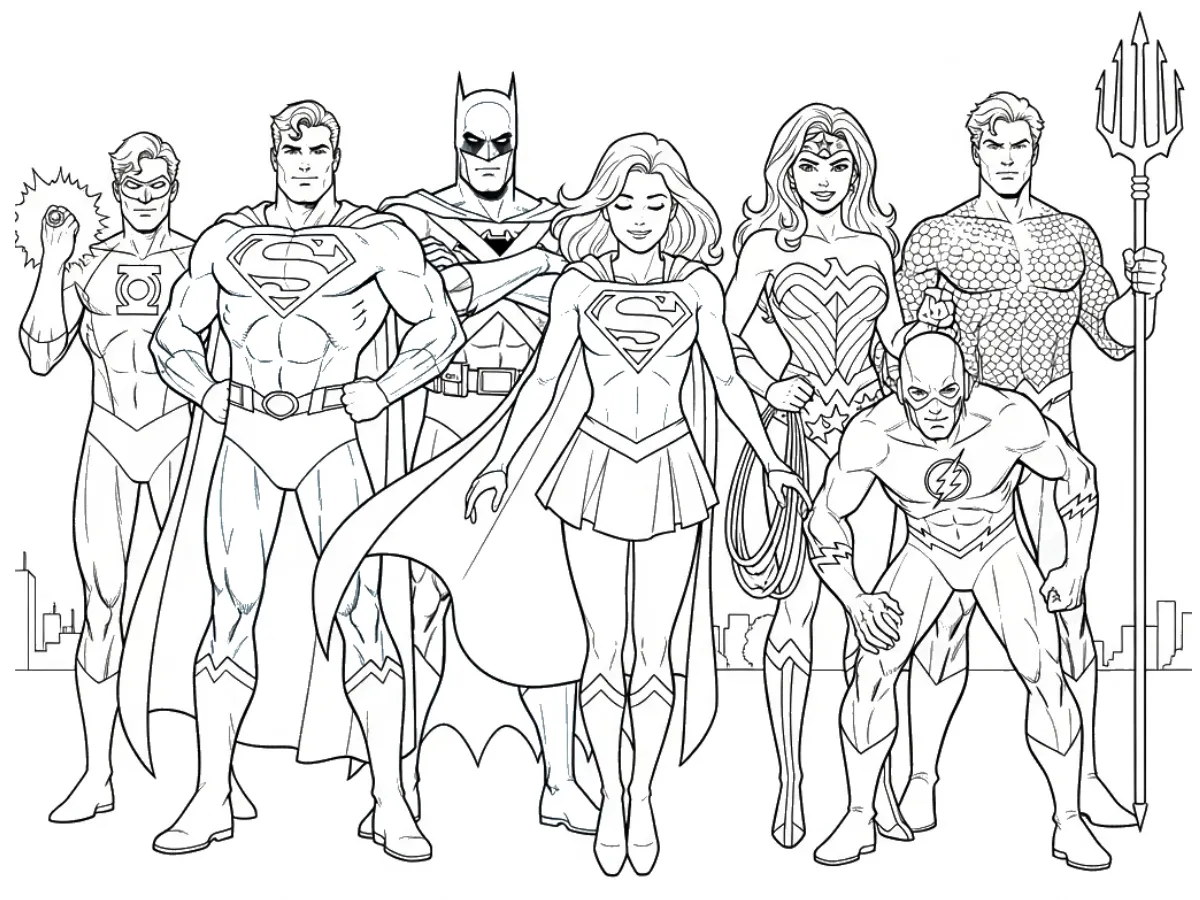 coloriage Supergirl pour enfants a imprimer gratuit