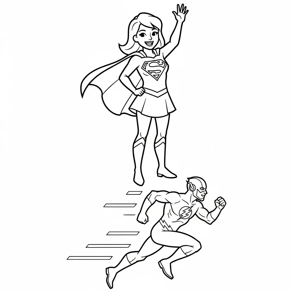 coloriage Supergirl en ligne