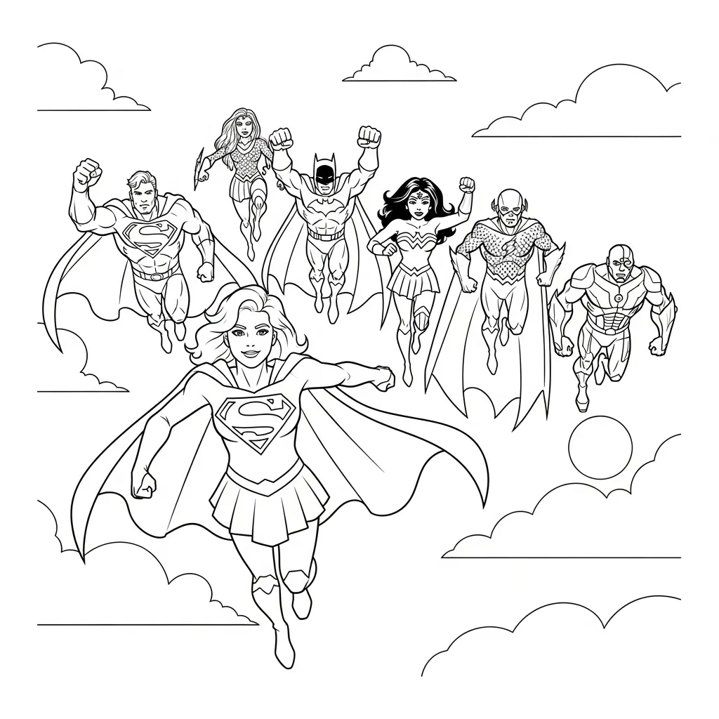 coloriage Supergirl pour enfant gratuit