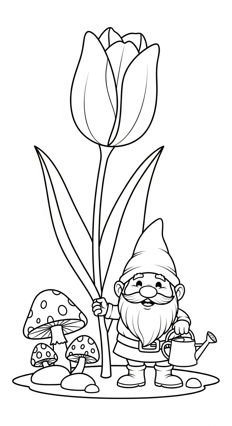 coloriage Tulipe updated en ligne pour enfant