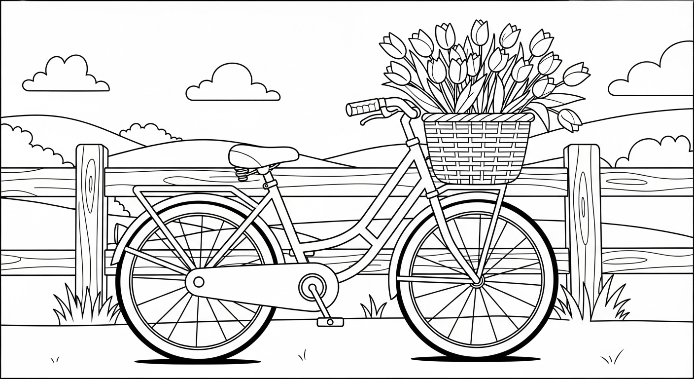 coloriage Tulipe updated à imprimer gratuit