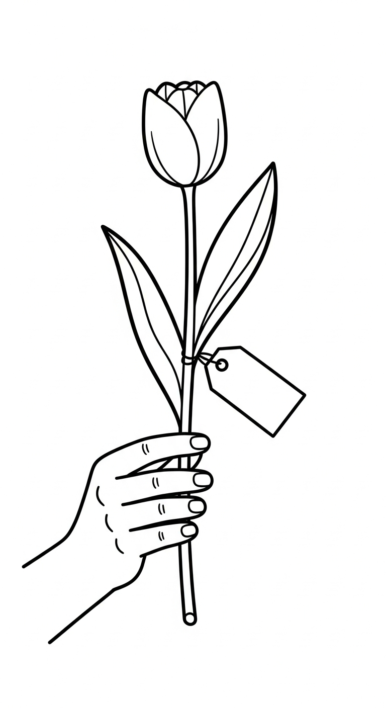 coloriage Tulipe updated a imprimer pour enfant de 4 ans