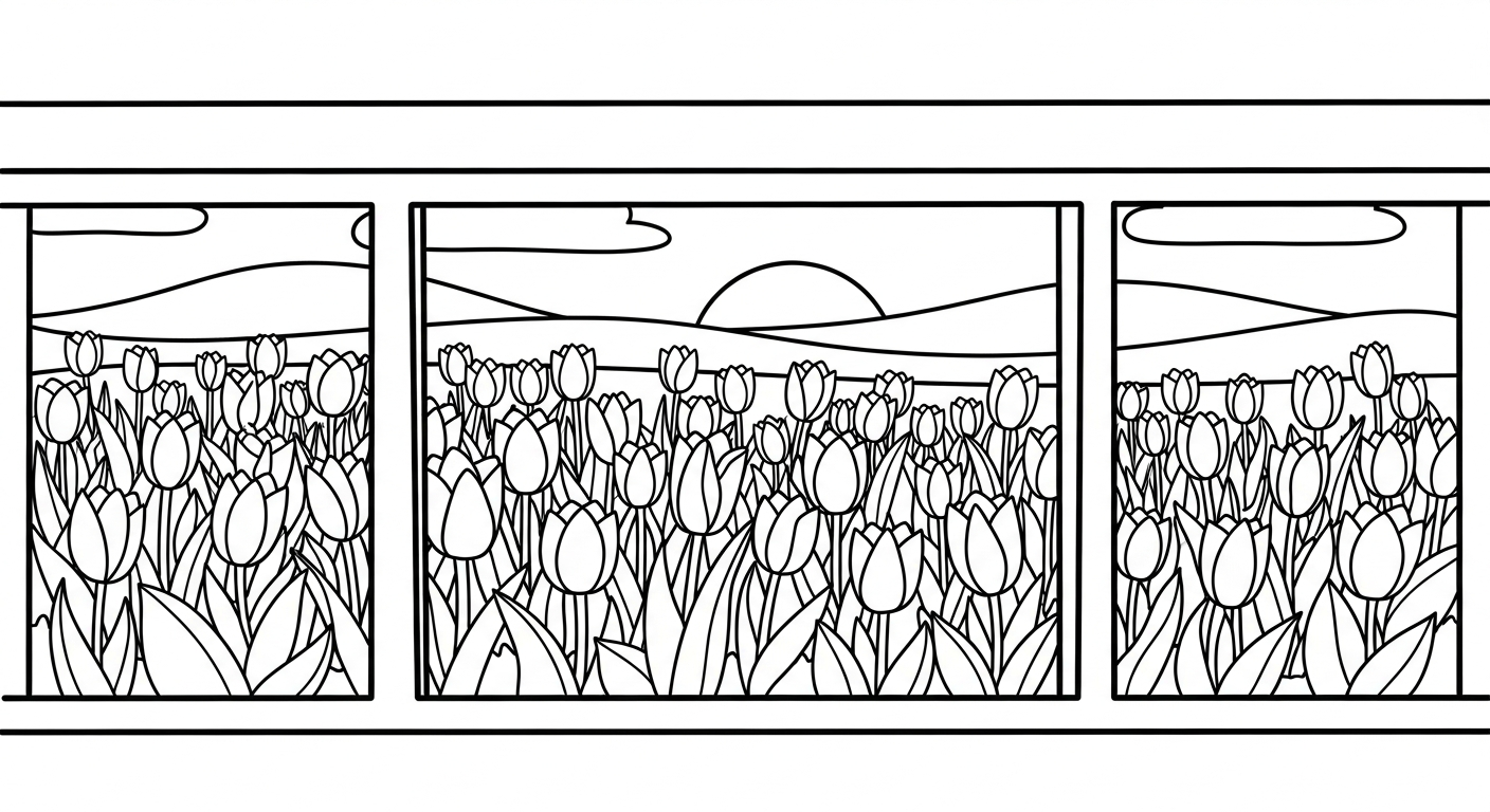 coloriage Tulipe updated gratuit a imprimer