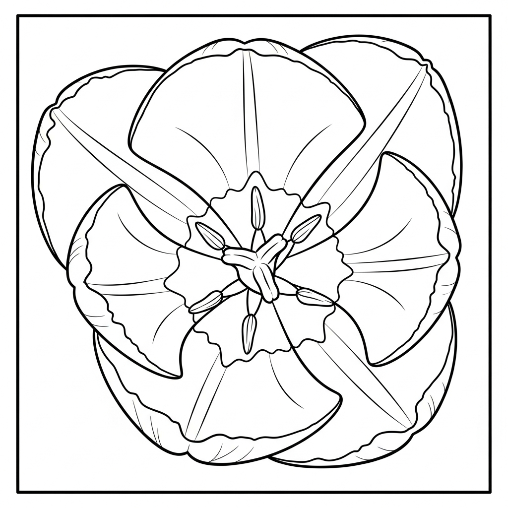 coloriage Tulipe updated et decoupage a imprimer gratuit 1