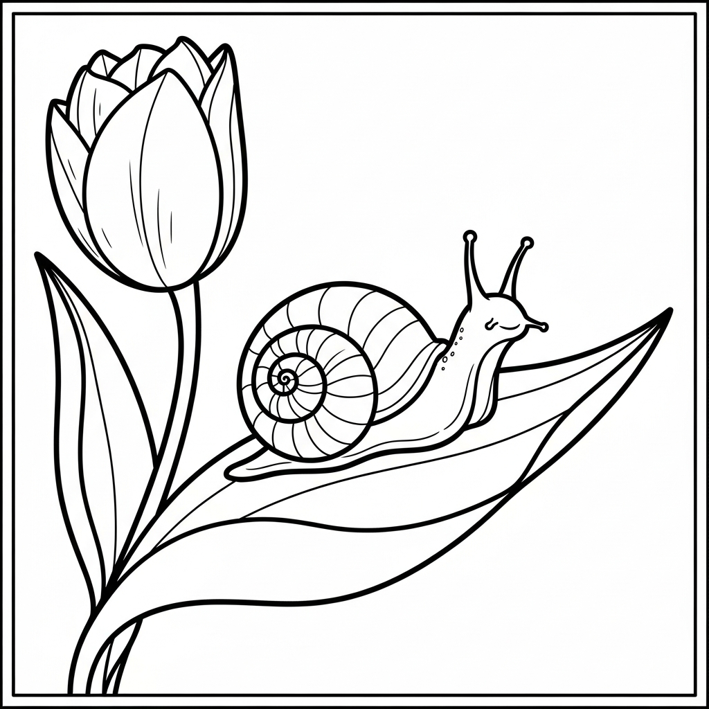 coloriage Tulipe updated pour enfant à imprimer