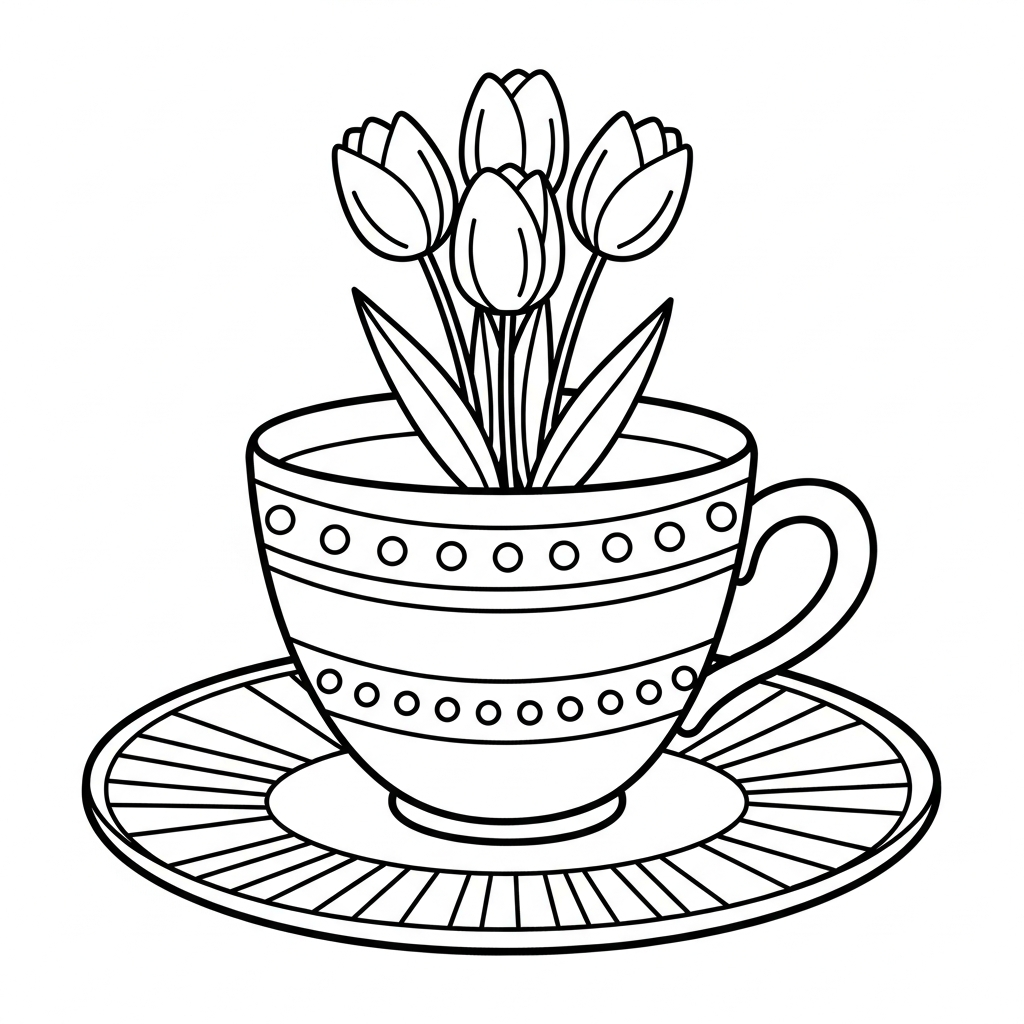 coloriage Tulipe updated a colorier en ligne gratuitement