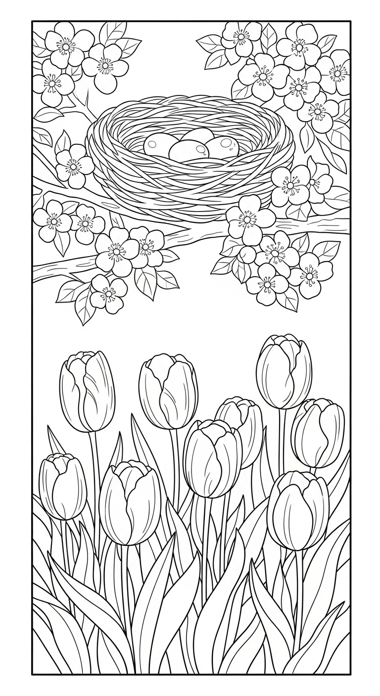 coloriage Tulipe updated pour primaire