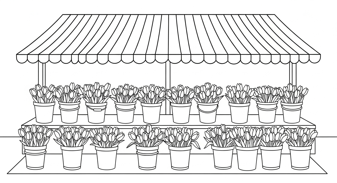 imprimer coloriage Tulipe updated