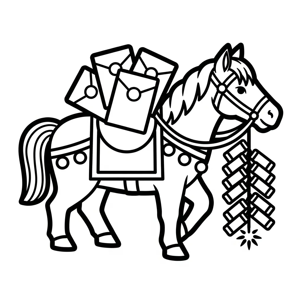 coloriage Nouvel An Chinois 2026 et decoupage a imprimer gratuit