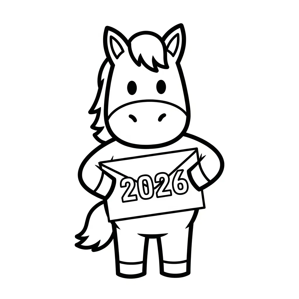 coloriage Nouvel An Chinois 2026 a imprimer