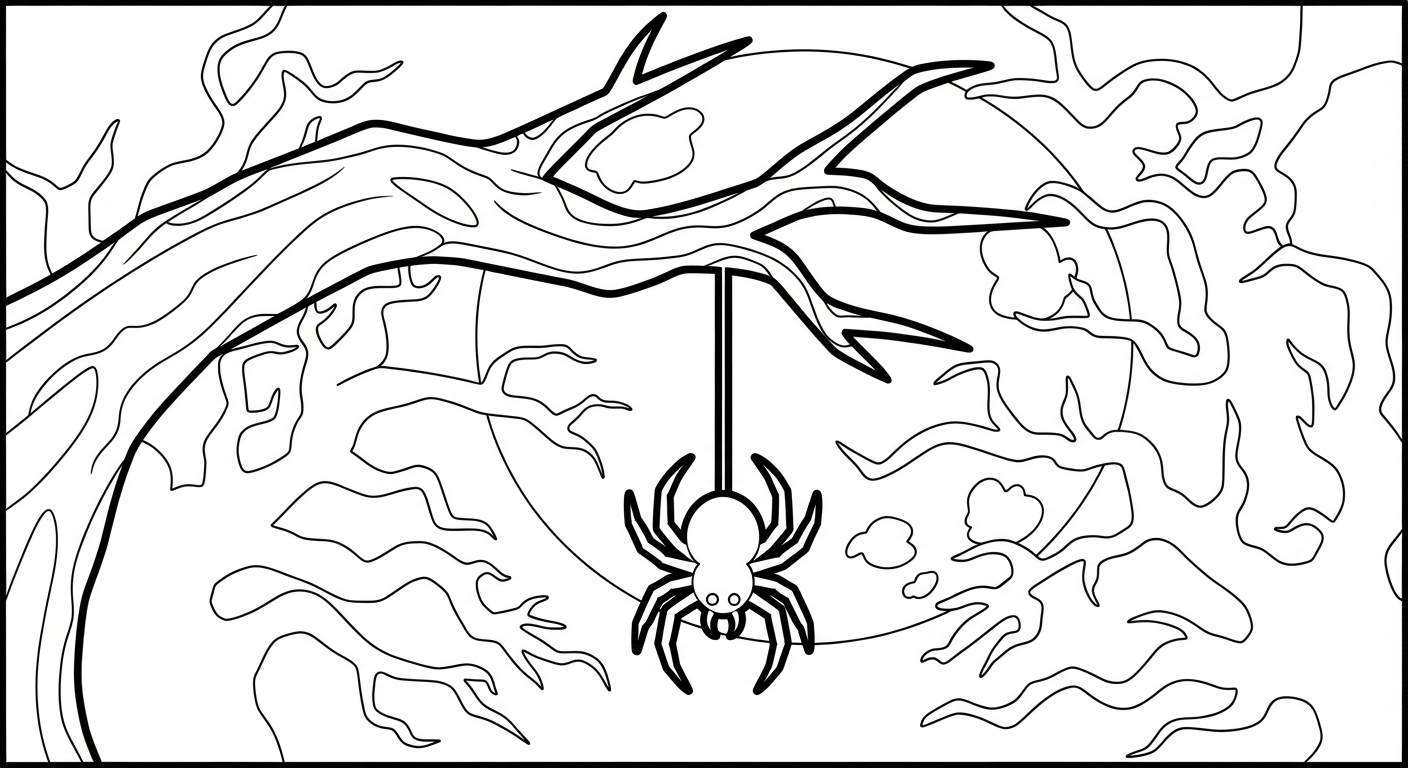 coloriage Araignée updated pour enfant de 2 ans