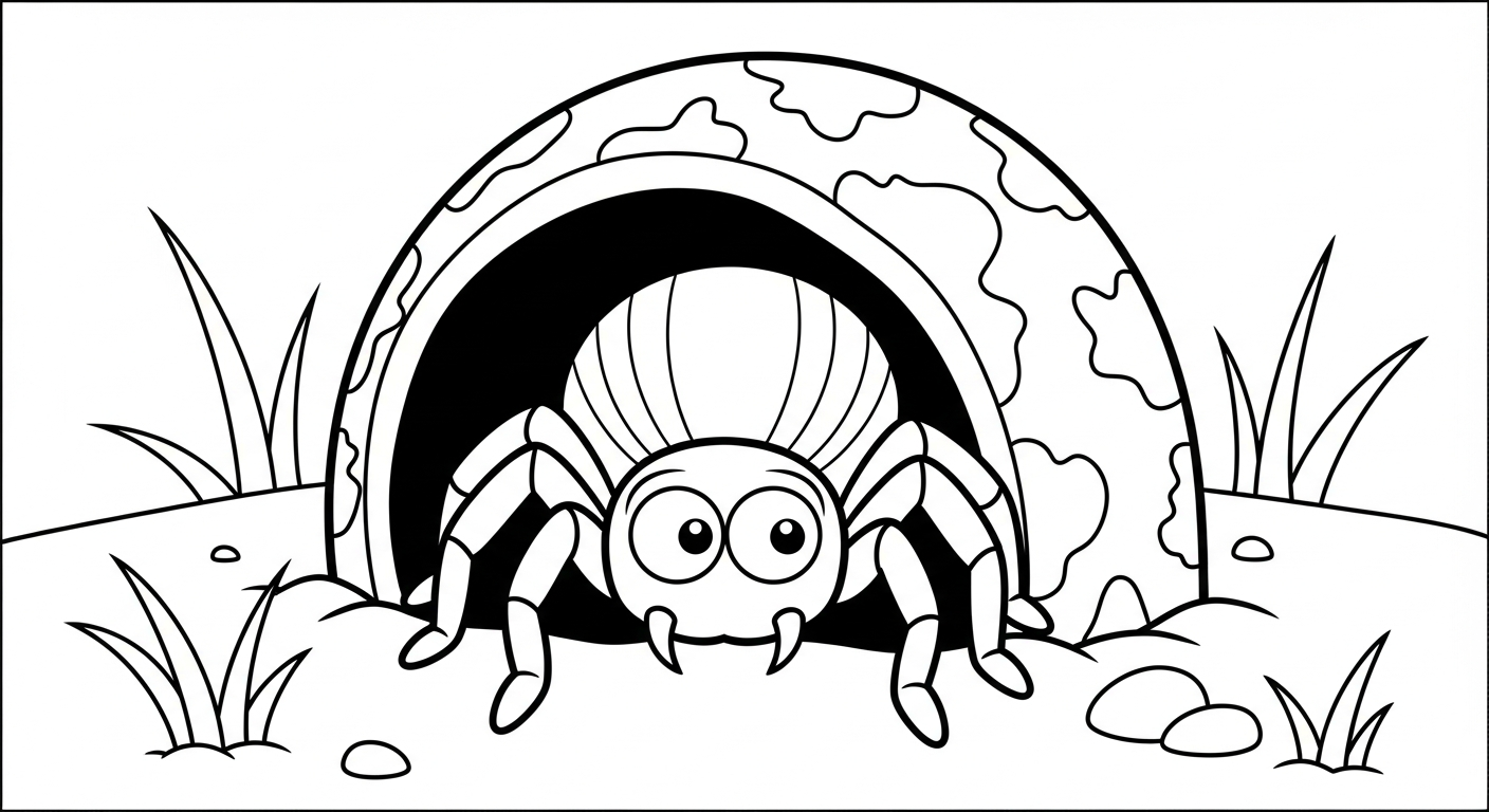 coloriage Araignée updated pour enfants à imprimer