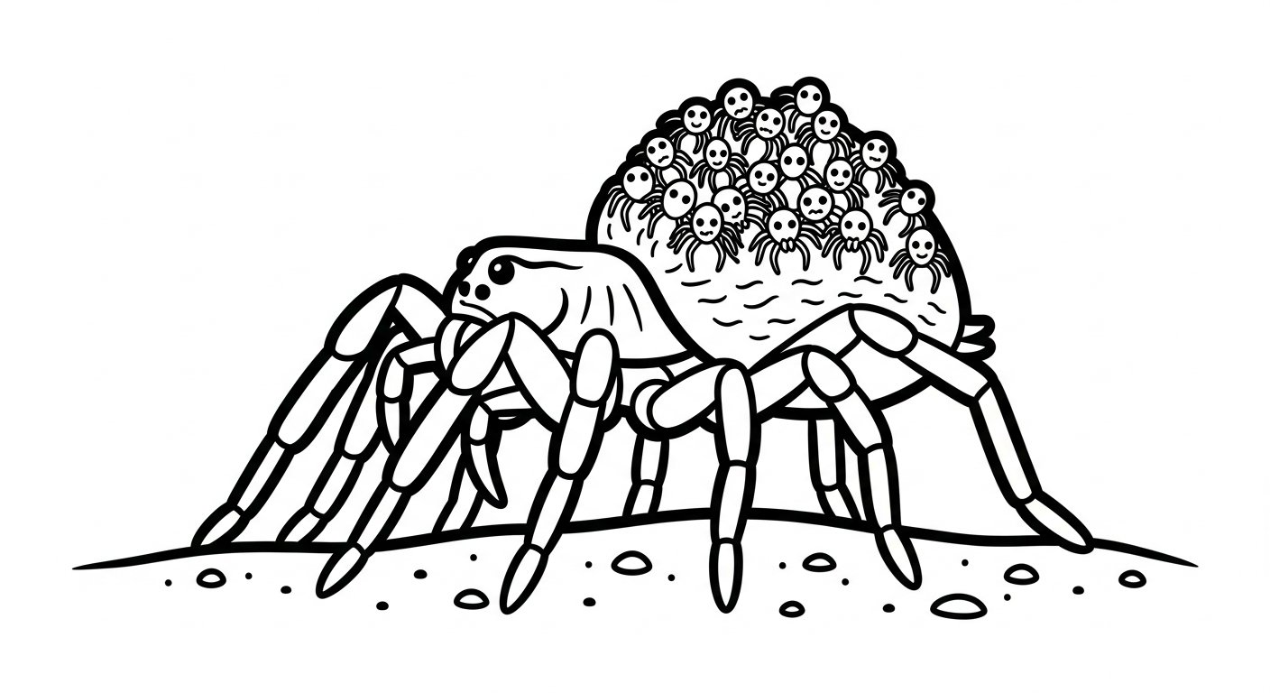 coloriage Araignée updated pour enfant de 5 ans