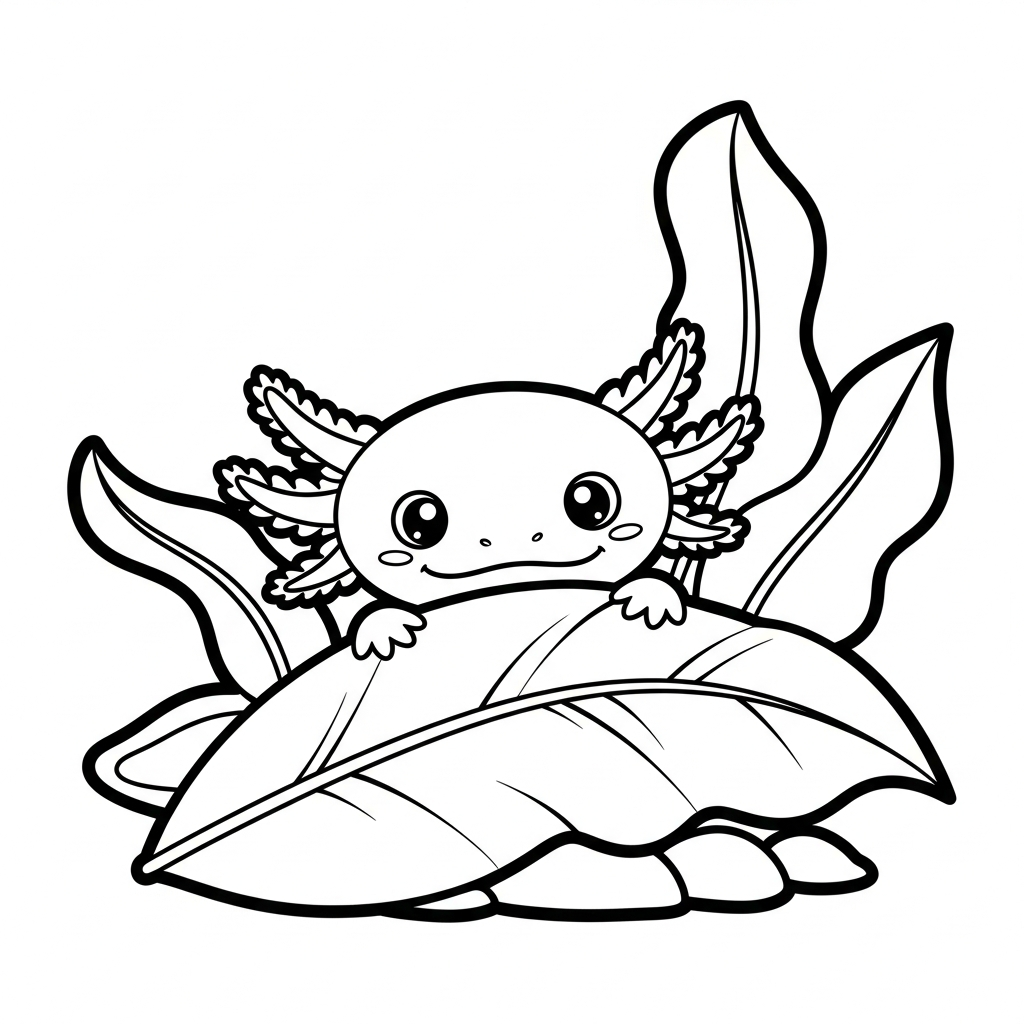 coloriage Axolotl updated et dessins