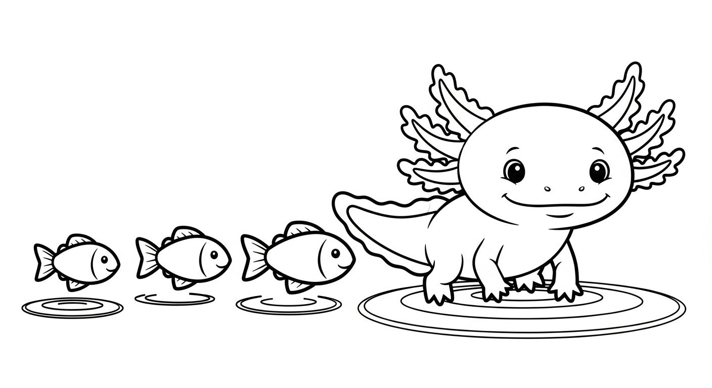 coloriage Axolotl updated a colorier en ligne gratuitement 1